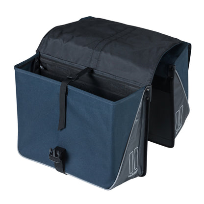 Basil Forte Double Pannier 35L Navy Blue 41x15x43cm Universal for Hybrid and E-Bikes