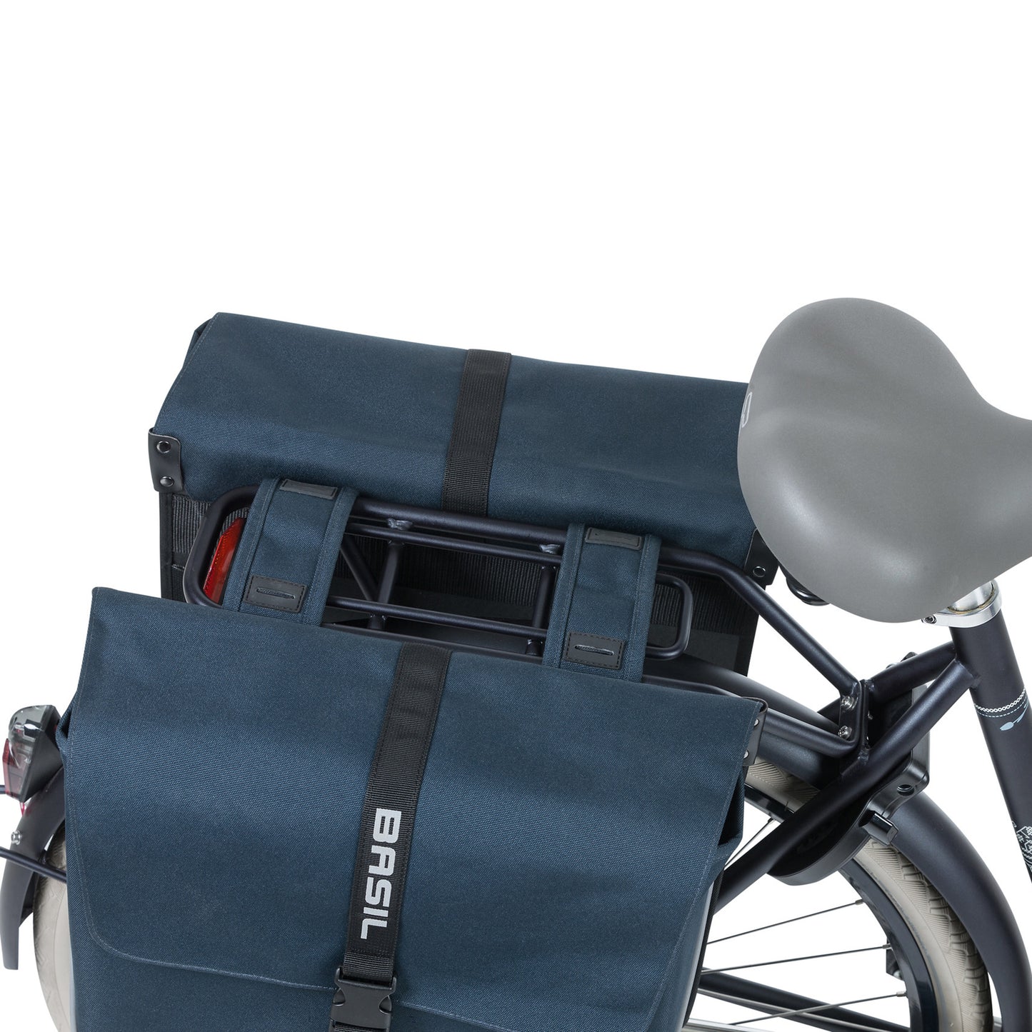 Basil Forte Double Pannier 35L Navy Blue 41x15x43cm Universal for Hybrid and E-Bikes