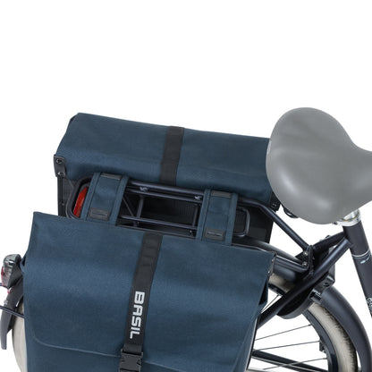 Basil Forte Double Pannier 35L Navy Blue 41x15x43cm Universal for Hybrid and E-Bikes