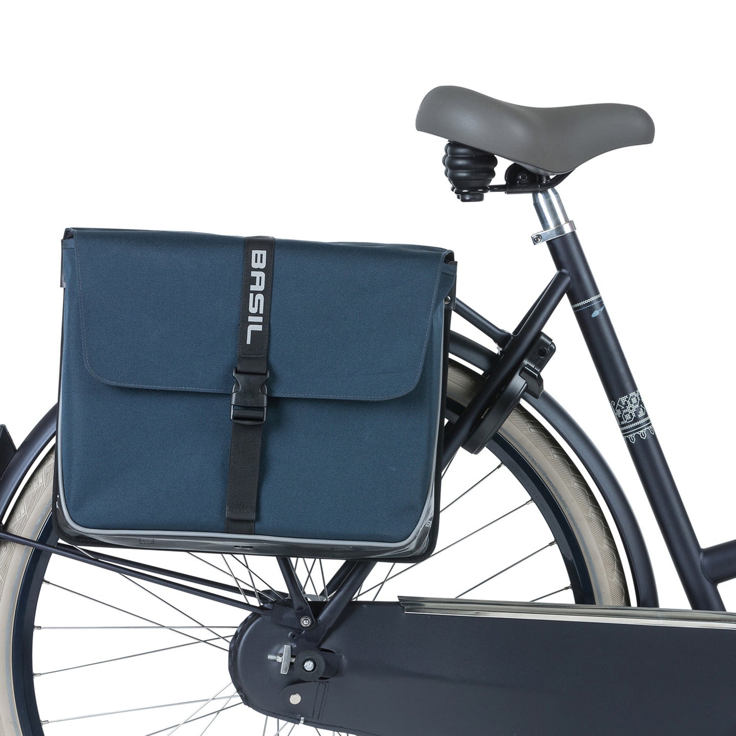 Basil Forte Double Pannier 35L Navy Blue 41x15x43cm Universal for Hybrid and E-Bikes