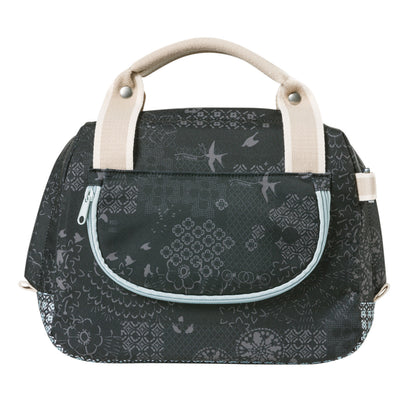 Sac à main vélo Basil bohème charcoal 8l livré sans fixation clip compatible fixation VAE-e-bike Basil et Klickfix 32x12x23cm