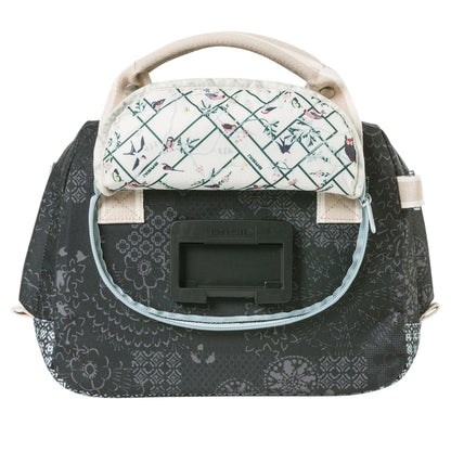 Sac à main vélo Basil bohème charcoal 8l livré sans fixation clip compatible fixation VAE-e-bike Basil et Klickfix 32x12x23cm