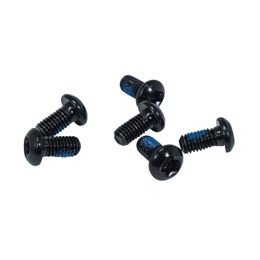 Fibrax black disc brake fixing screws compatible with Shimano-SRAM on card, pack of 6