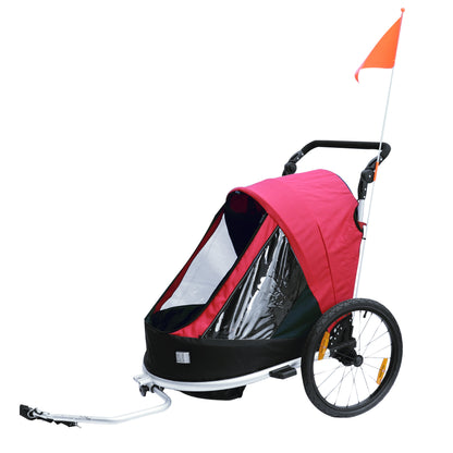 Remorque vélo enfant-poussette PCP alu rouge 36 kg