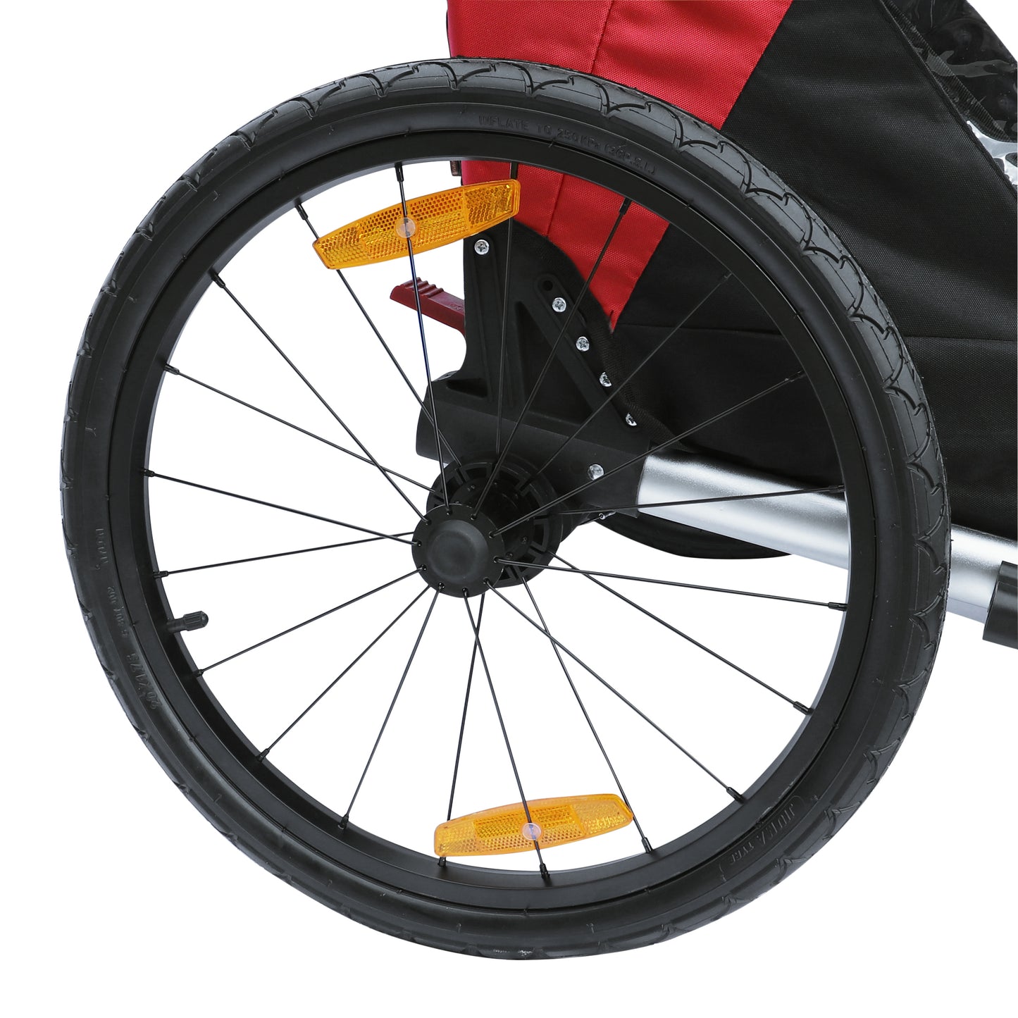 Remorque vélo enfant-poussette PCP alu rouge 36 kg