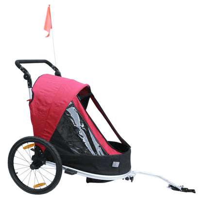 Remorque vélo enfant-poussette PCP alu rouge 36 kg