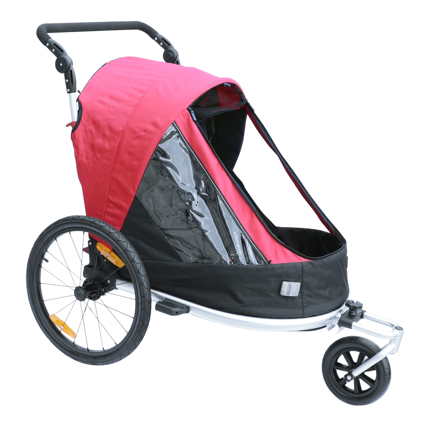 Remorque vélo enfant-poussette PCP alu rouge 36 kg