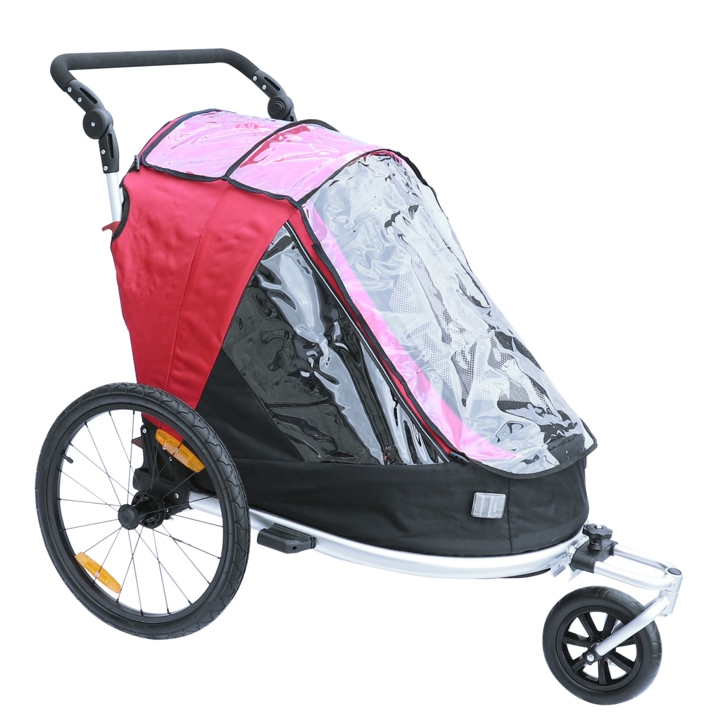 Remorque vélo enfant-poussette PCP alu rouge 36 kg