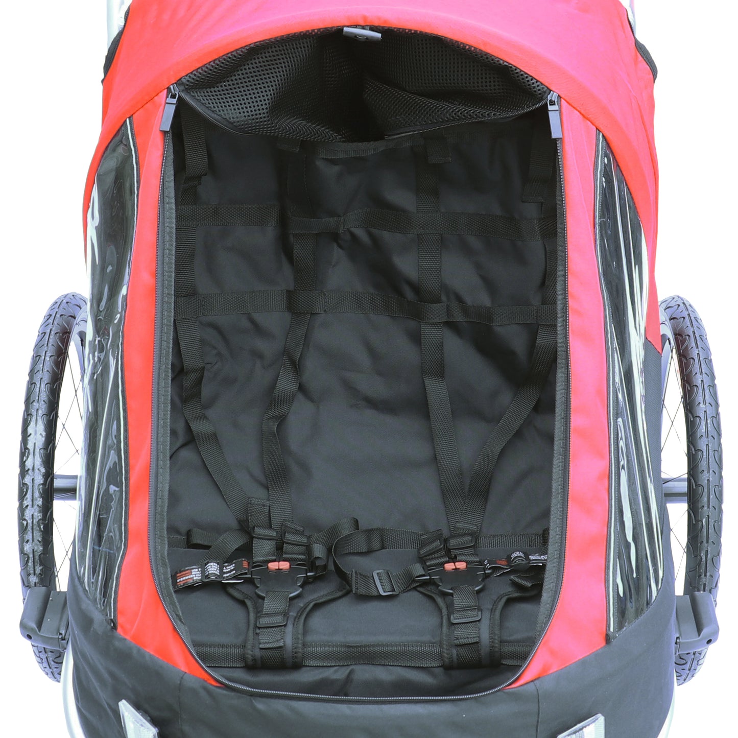 Remorque vélo enfant-poussette PCP alu rouge 36 kg
