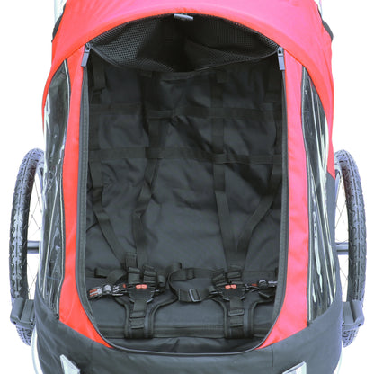 Remorque vélo enfant-poussette PCP alu rouge 36 kg