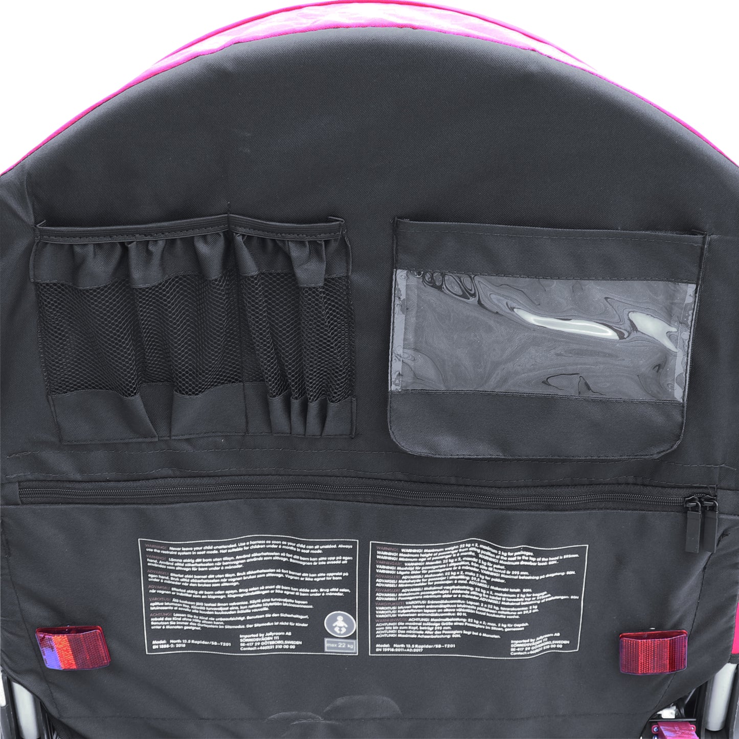 Remorque vélo enfant-poussette PCP alu rouge 36 kg
