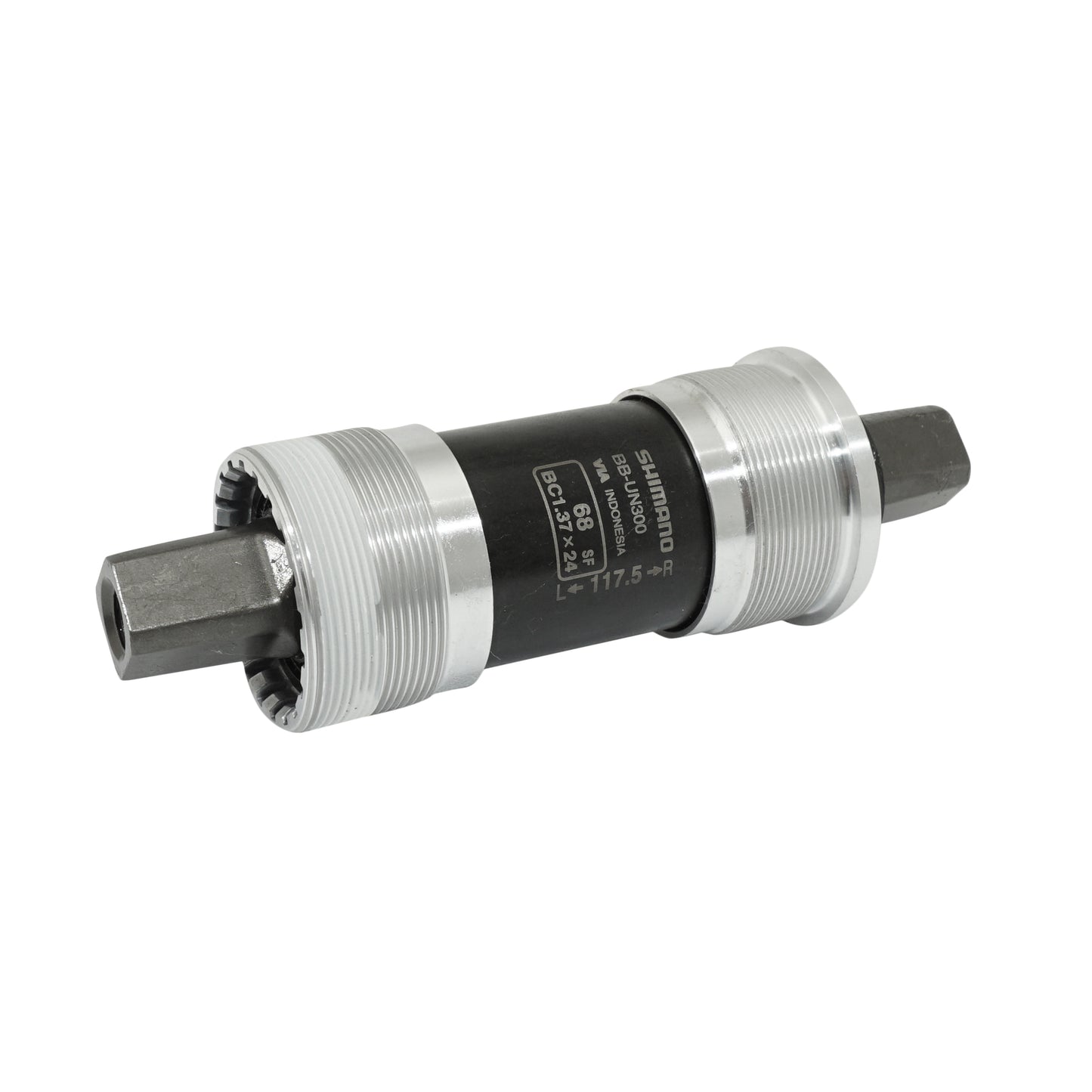 Boîtier pédalier Shimano carré un300 117mm (boîte de 68) filetage anglais - bsc - 1,37x24