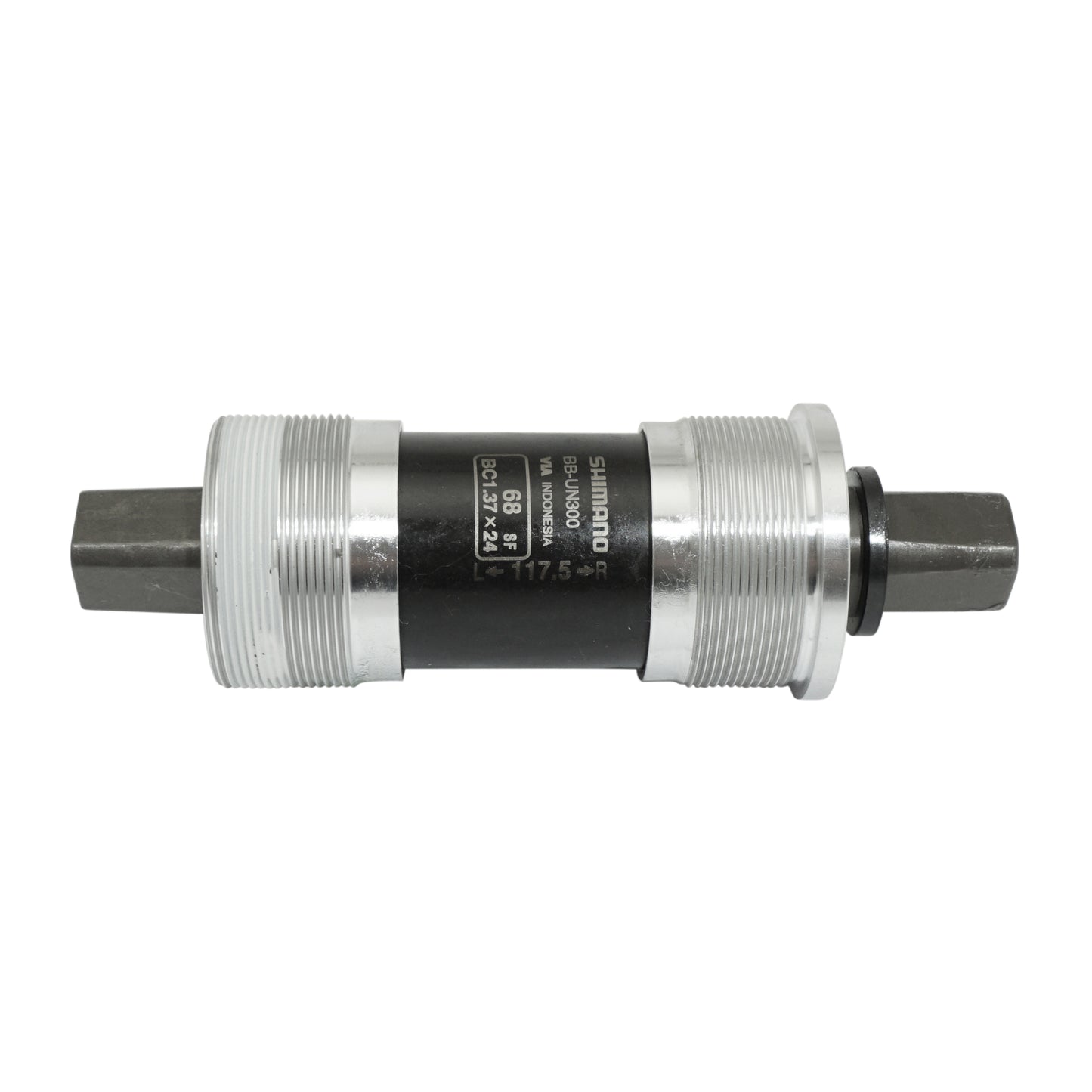 Boîtier pédalier Shimano carré un300 117mm (boîte de 68) filetage anglais - bsc - 1,37x24