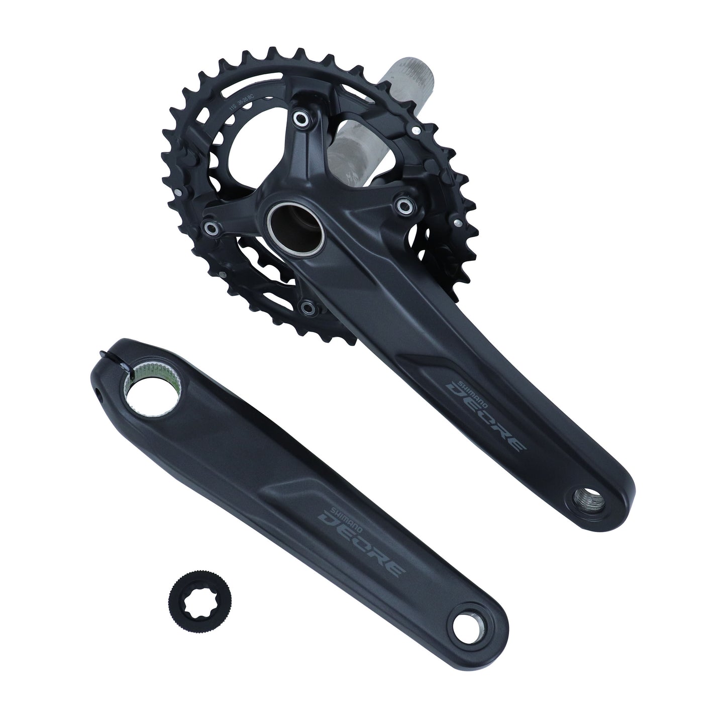 Shimano Deore M5100 Mountain Bike Crankset Black 170 36x26 Integrated Axle