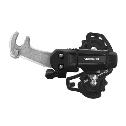 Dérailleur VTT arrière Shimano ty200 6-7v. tourney avec patte pour mono plateau