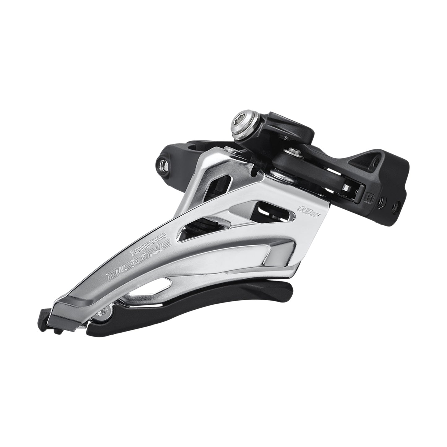 Shimano Deore M4100 2x10 mountain bike front derailleur, low clamp 28.6 to 34.9, top pull