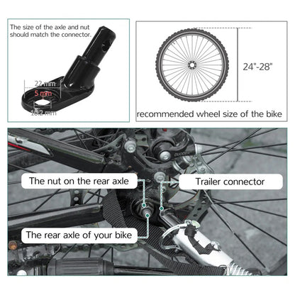 Remorque vélo utilitaire PCP 30 kg roues 12"