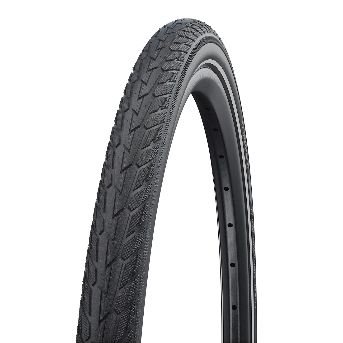 Pneu VTT Urbain 26 X 1.75 Schwalbe Road Cruiser HS484 Noir TR (47-559) flanc Reflex