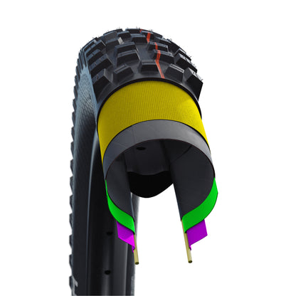 Pneu VTT Gravity 26 X 2.35 Schwalbe Magic Mary Evo Addix Super Trail Noir Tubeless Ready TS (60-559) Compatible VAE