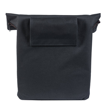 Sacoche arrière vélo latérale sac bandoulière Basil city shopper noir droit-gauche 14-16l fixation hook-on porte bagage fermeture pliante anti-pluie