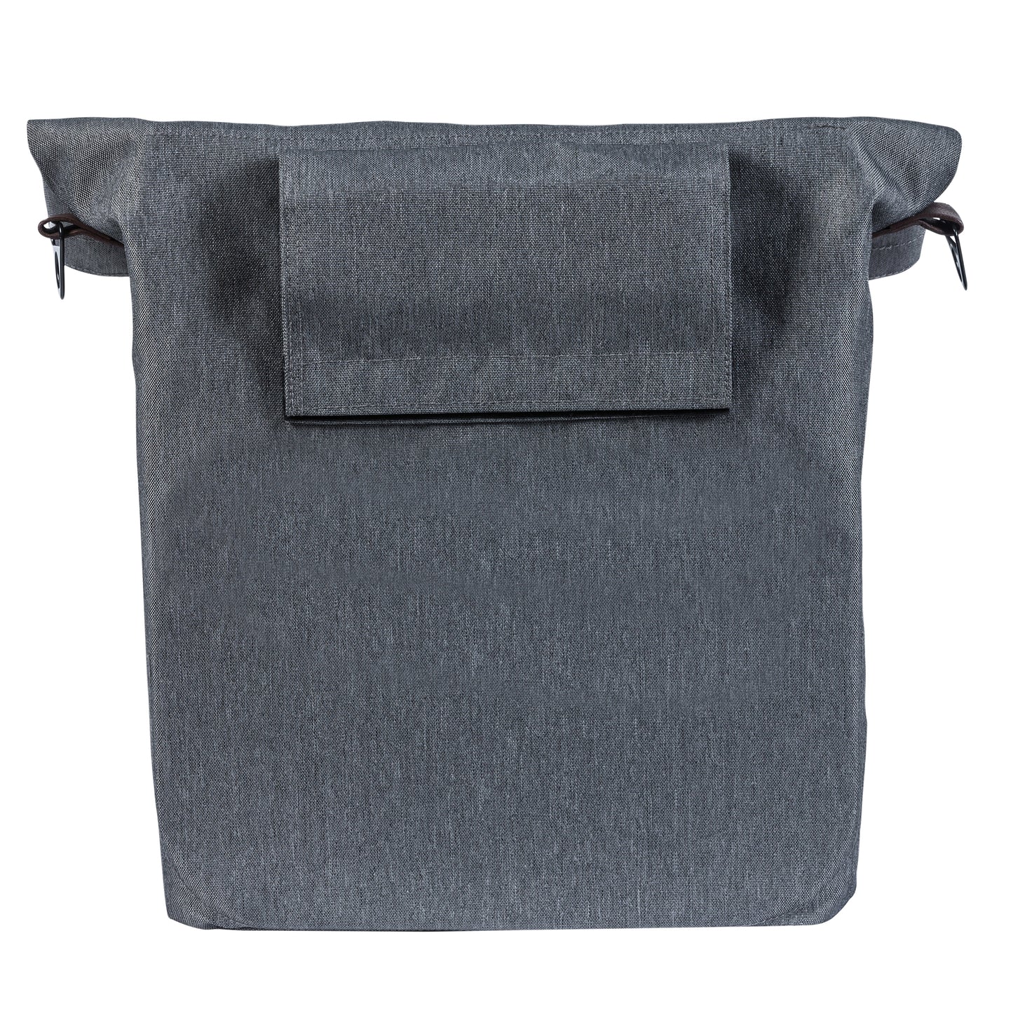 Sacoche arrière vélo latérale sac bandoulière Basil city shopper gris clair droit-gauche 14-16l fixation hook-on porte bagage fermeture pliante anti-pluie