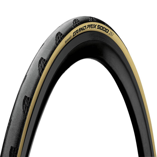 Road Tire 700 X 28 Continental Grand Prix 5000 Black Cream Sidewall TL (28-622) -GP5000-