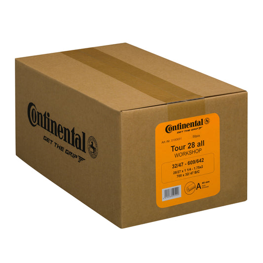 Chambre à air vélo 700 x 32-47 Continental valve standard 40 mm (carton de 50 pièces)