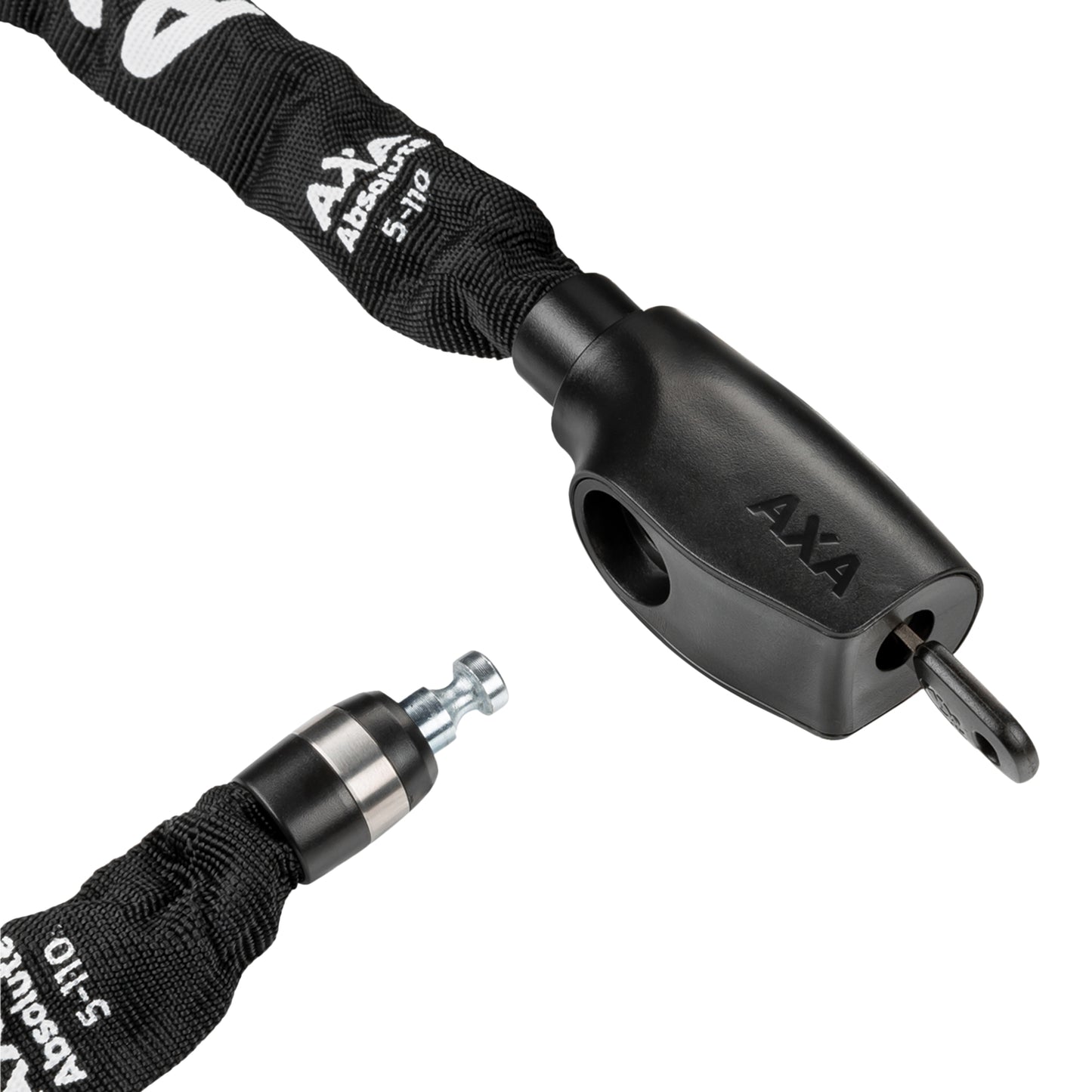Antivol vélo chaîne à clé Axa absolute diam 5 mm l1.10m noir - sécurité niveau 7-15