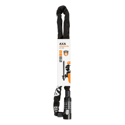 Antivol vélo chaîne à combinaison Axa absolute code diam 5 mm l 0.90m noir - sécurité niveau 7-15
