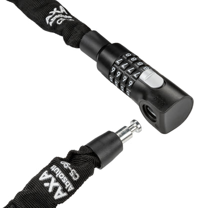 Antivol vélo chaîne à combinaison Axa absolute code diam 5 mm l 0.90m noir - sécurité niveau 7-15