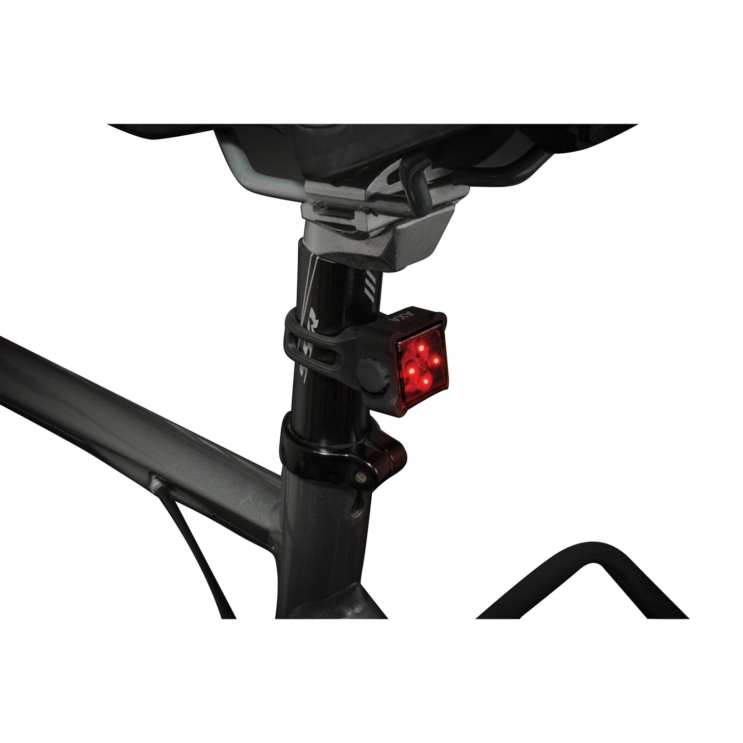 AXA Nite Line 44 USB bike light set, front/rear, black - visible at 600m