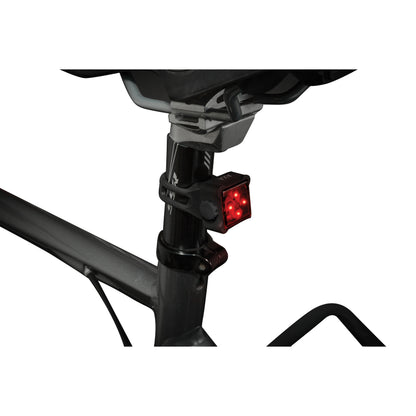 AXA Nite Line 44 USB bike light set, front/rear, black - visible at 600m