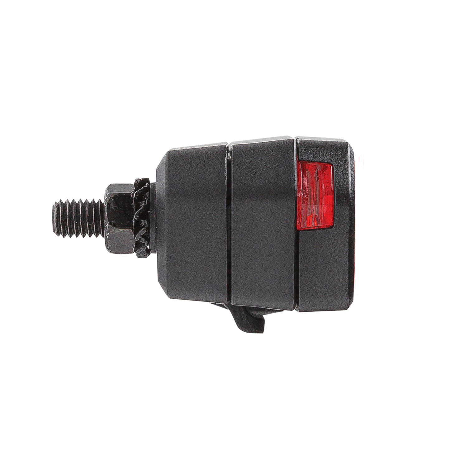 AXA Juno auto 50mm battery-powered rear bike light for pannier rack, supplied with 2 AAA batteries, visible from 500m