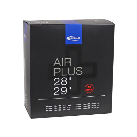Chambre à air vélo 29 x 1.75-2.40 et 700 x 40-60 Schwalbe air plus renforcé valve alu presta obus démontable (sv19ap)