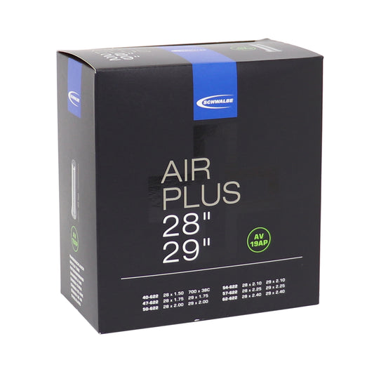 Chambre à air vélo 29 x 1.75-2.40 et 700 x 40-60 Schwalbe air plus renforcé valve alu standard (av19ap)
