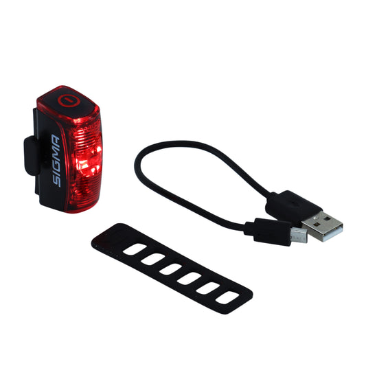 Eclairage vélo usb arrière sur tige selle Sigma infinityflash noir
