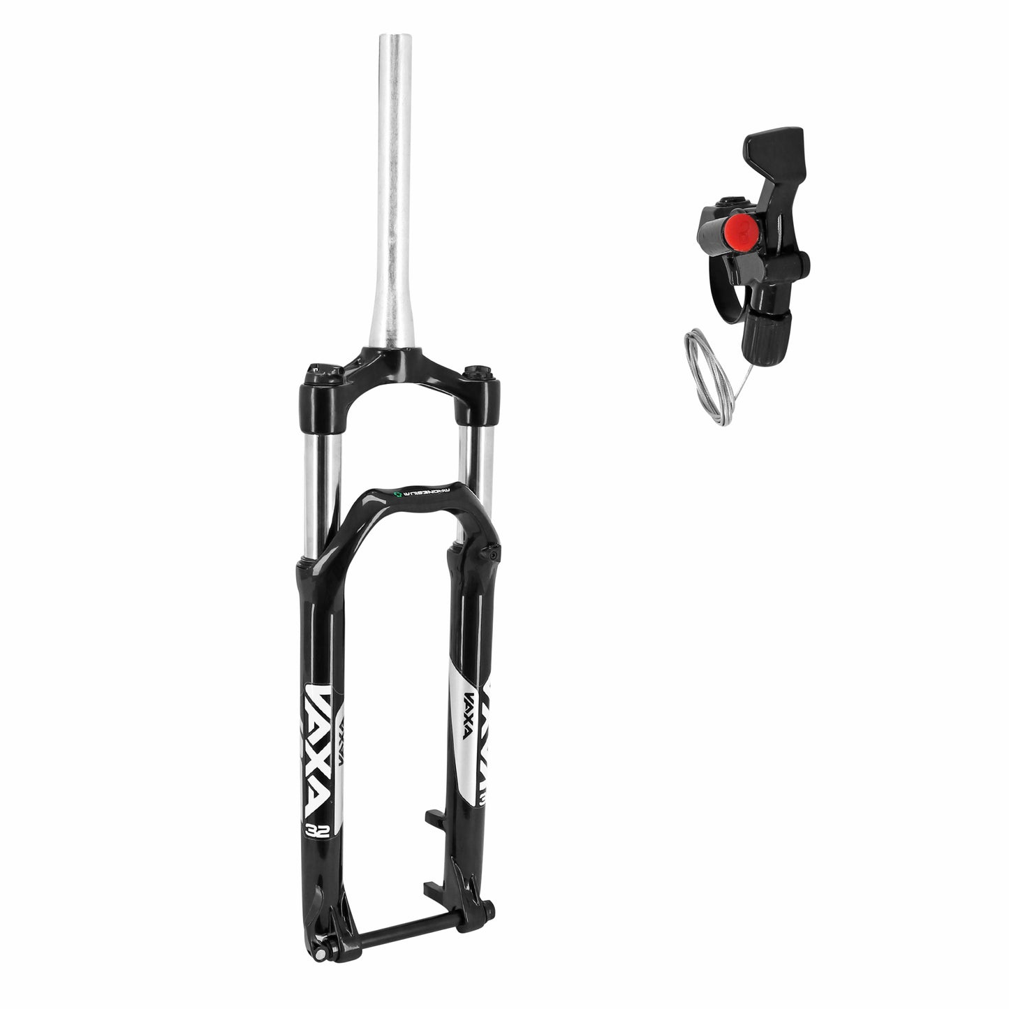 27.5" Zoom 868s MTB Fork with Adjustable-Lockable Spring, Black, and Handlebar Remote Control, Travel