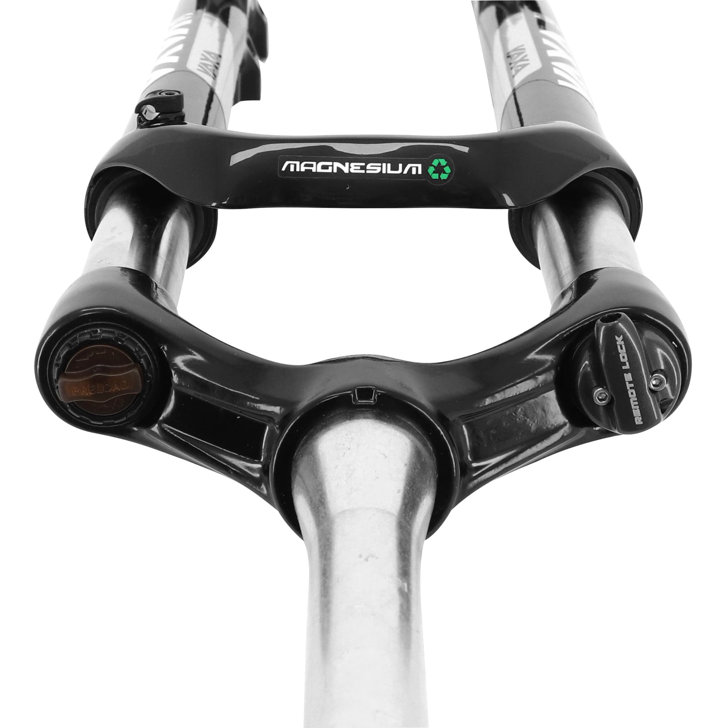 27.5" Zoom 868s MTB Fork with Adjustable-Lockable Spring, Black, and Handlebar Remote Control, Travel