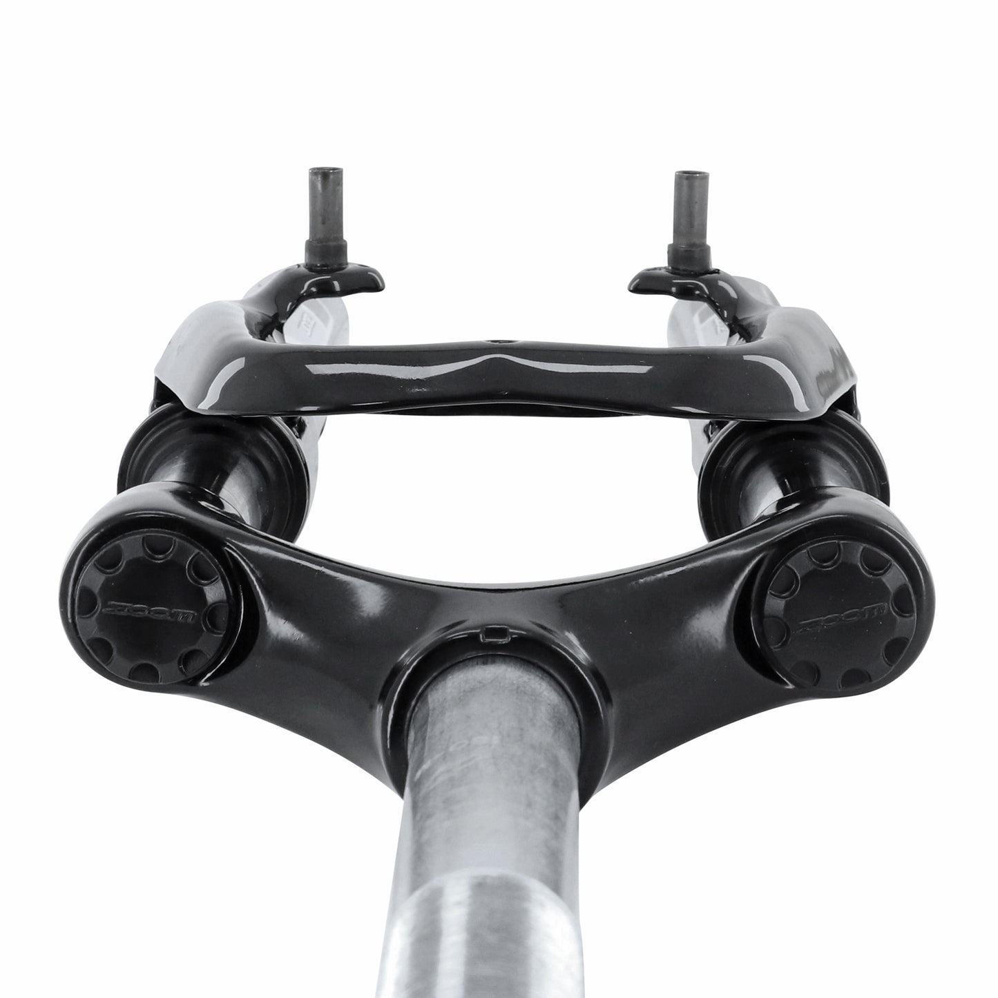 26" Zoom mountain bike fork with steel spring-elastomer suspension for V-brakes