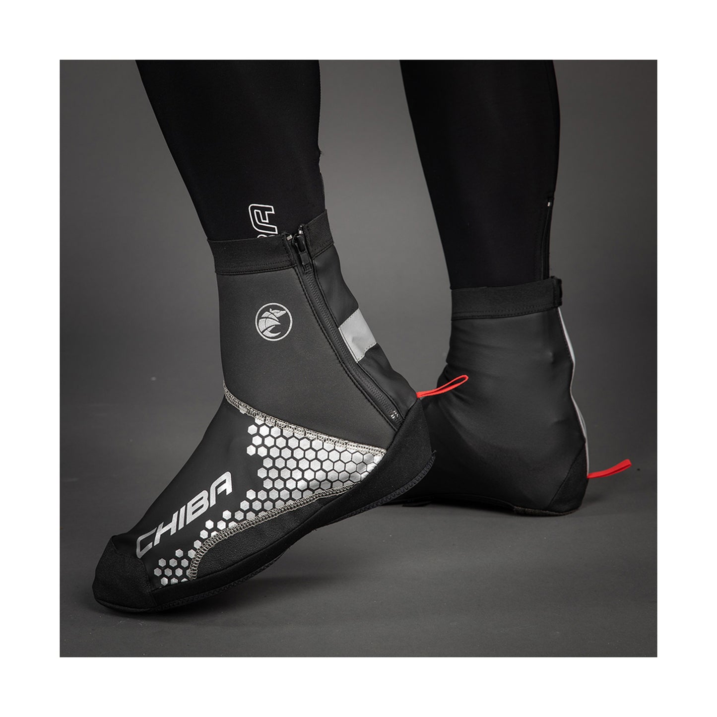 Couvres Chaussures hiver VTT Chiba waterproof noir (zip + velcro)