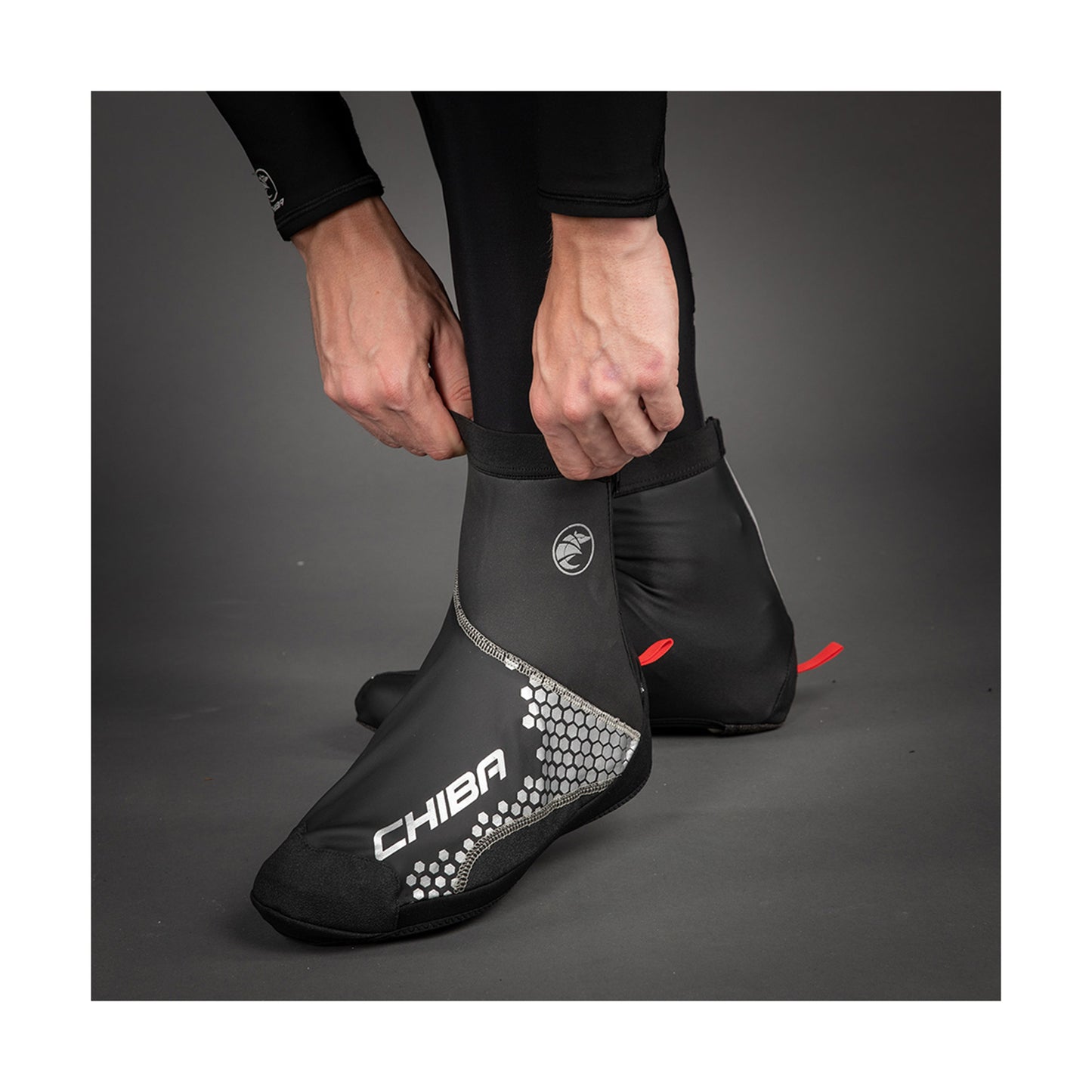 Couvres Chaussures hiver VTT Chiba waterproof noir (zip + velcro)