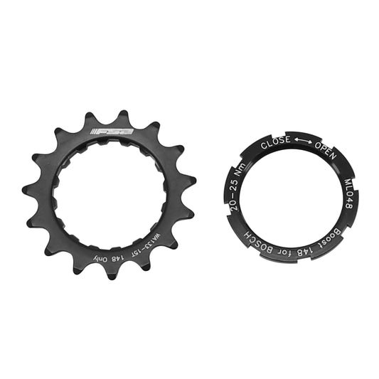 Pignon FSA compatible Bosch 15 dents déport 2.5 mm noir