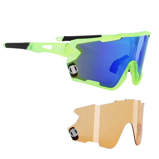 Lunettes vélo adulte Newton Nagas jaune fluo