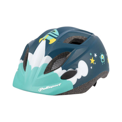 Casque vélo enfant Polisport spaceship bleu mat