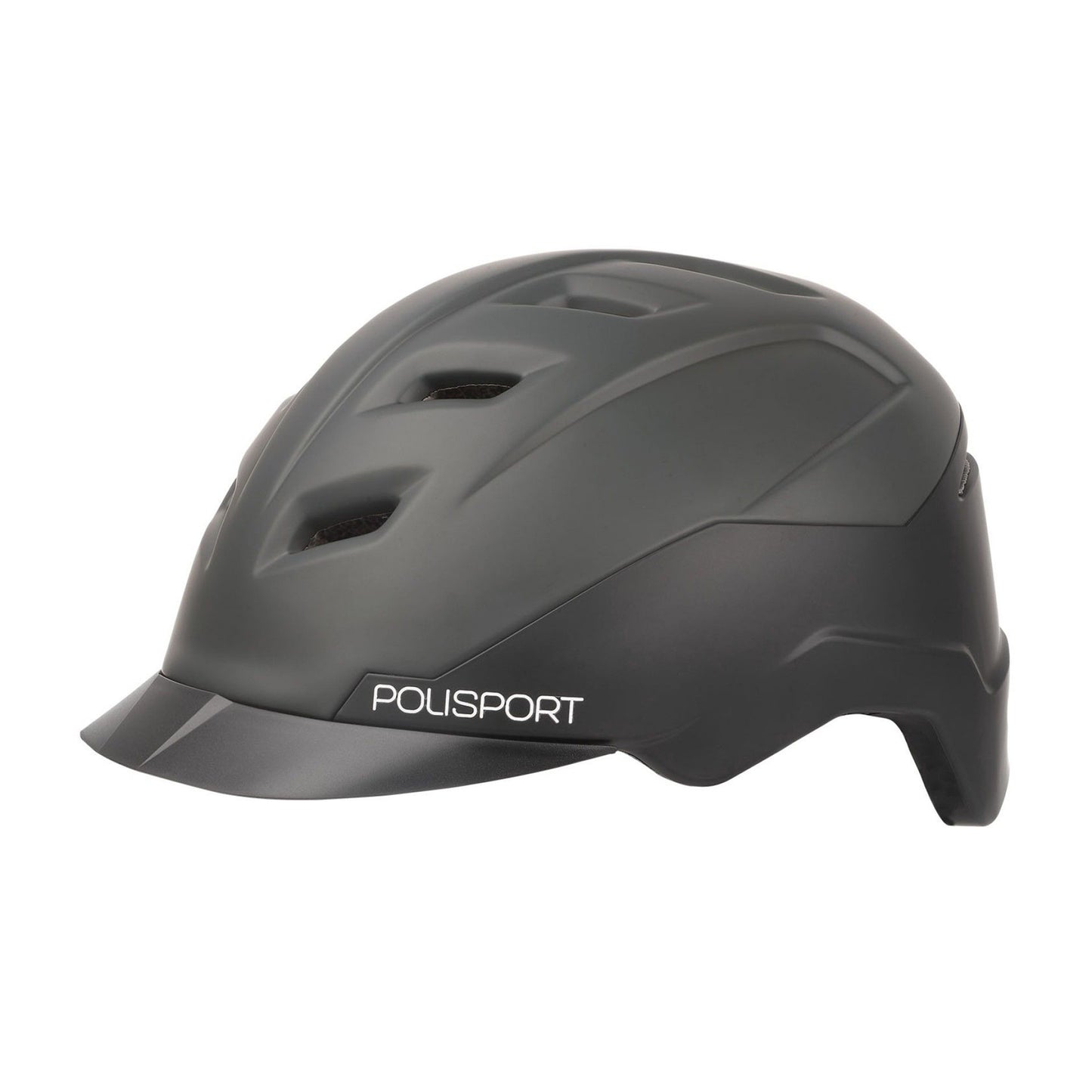 Polisport E-City Adult Urban Cycling Helmet - Black/Grey