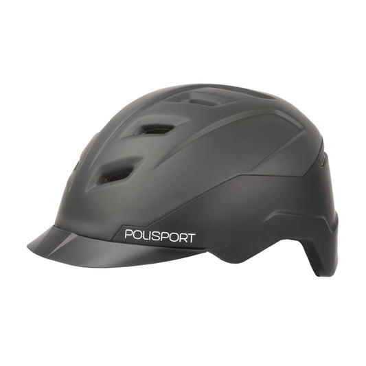 Polisport E-City Adult Urban Cycling Helmet - Black/Grey