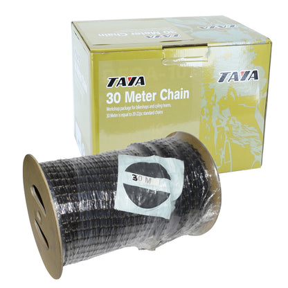 1-3 speed city bicycle chain, Taya, black, 30m roll (with 30 connectors)