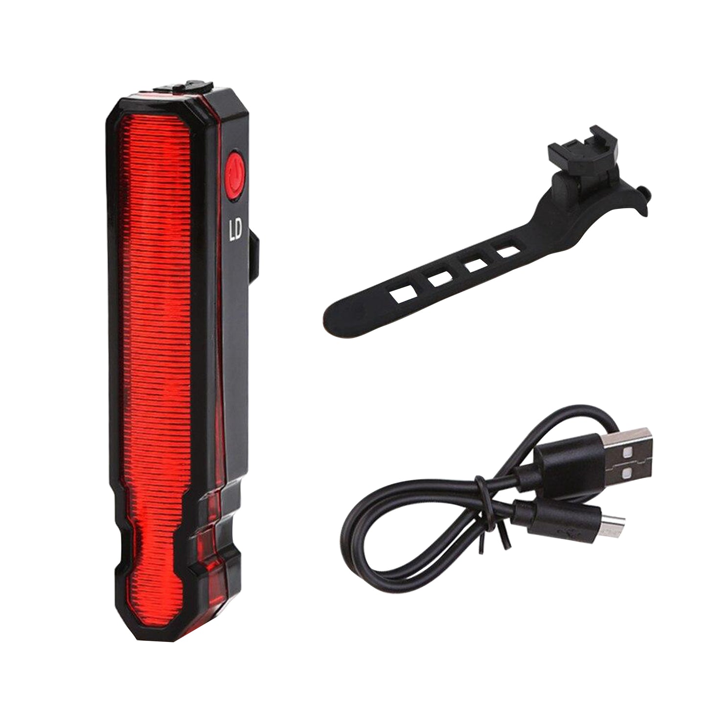 Eclairage vélo - trottinette usb arrière sur tige de selle led avec laser 150 lux pour delimiter une bande au sol PCP