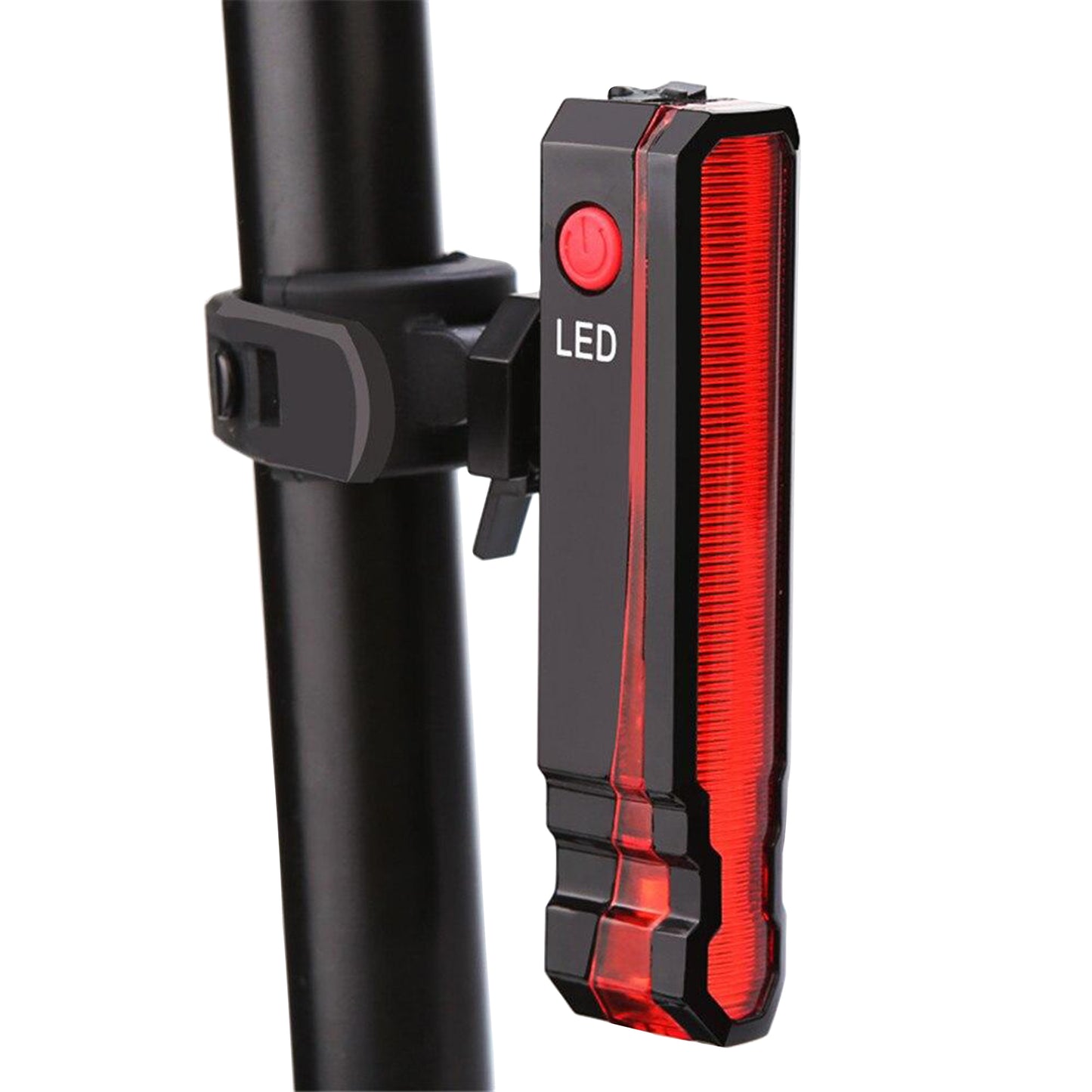 Eclairage vélo - trottinette usb arrière sur tige de selle led avec laser 150 lux pour delimiter une bande au sol PCP