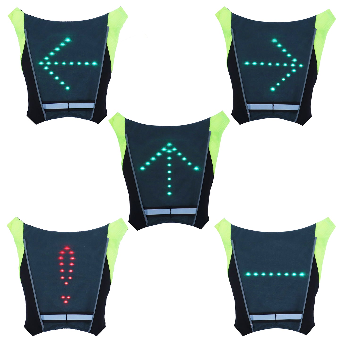 PCP safety harness with LED signaling and USB